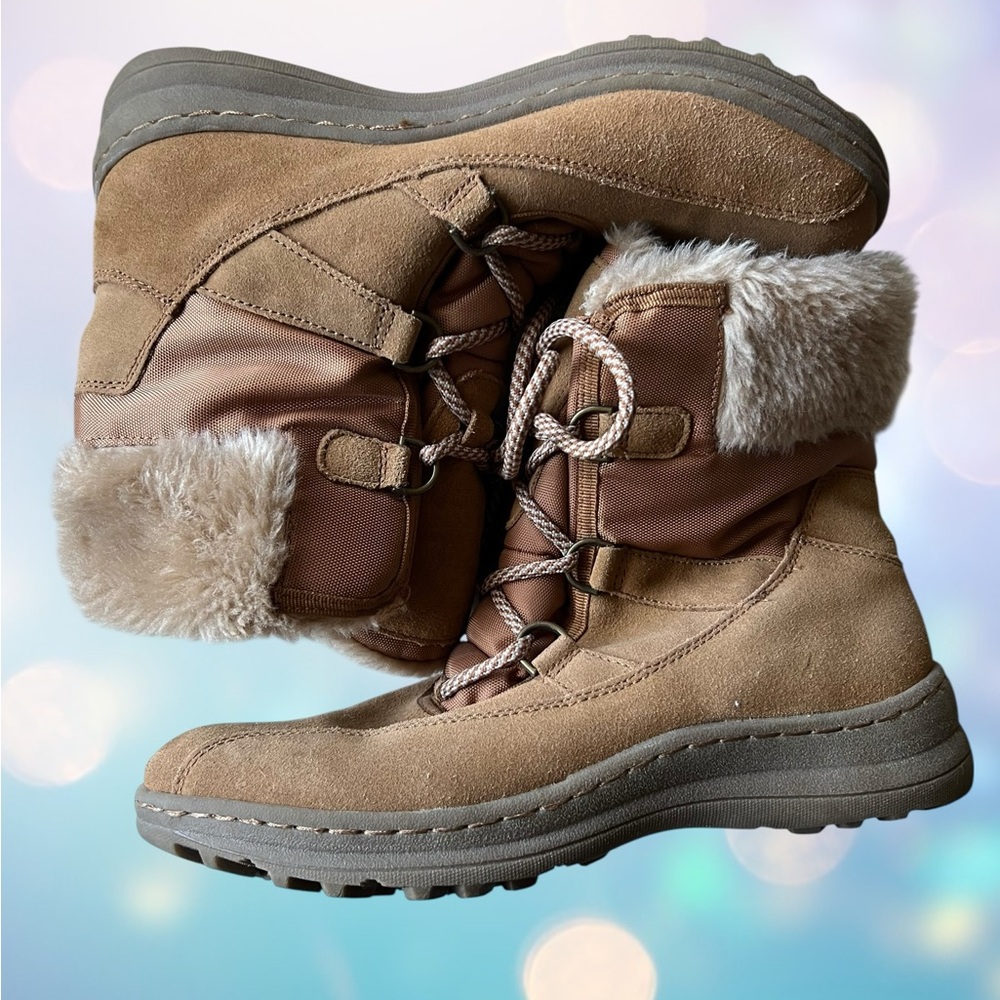 BareTraps Tan Winter Boots with Fur Trim - Picture 7 of 10